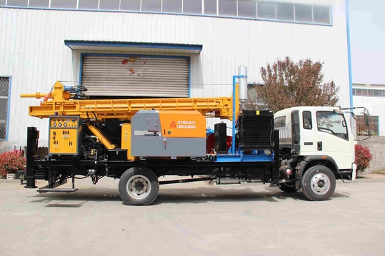 รถบรรทุกติดตั้งน้ําบ่อน้ํา ไฮดรอลิก Crawler Drill เครื่อง multifunctional