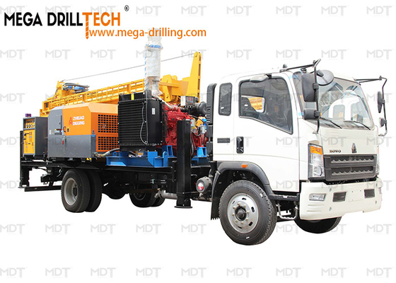 รถบรรทุกติดตั้งน้ําบ่อน้ํา ไฮดรอลิก Crawler Drill เครื่อง multifunctional