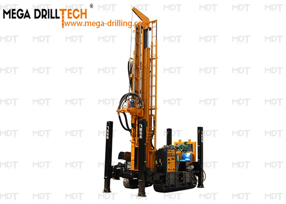 เครื่องเจาะบ่อน้ําแบบหมุนหมุนด้วยมอเตอร์คู่ พร้อมปั๊มสามเกียร์