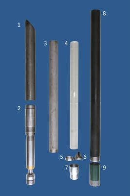 เส้นผ่านศูนย์กลาง 92 มม. 3.5 นิ้ว Denison Core Barrel แกนคอนกรีต Barrel