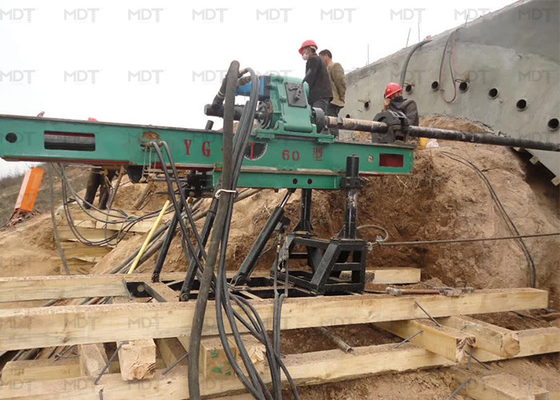 เครื่องเจาะสมอเจาะสมอ 22KW 80m เครื่องเจาะตีนตะขาบไฮดรอลิก