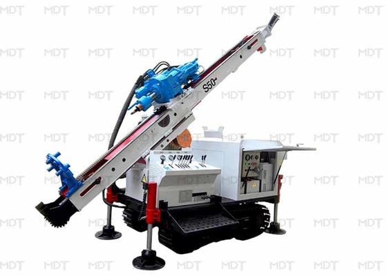 50 เมตร 55KN Anchor Drilling Rig เครื่องเจาะโรตารี่ Blue